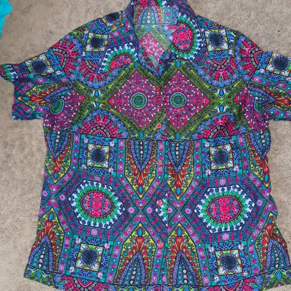Button down colorful shirt